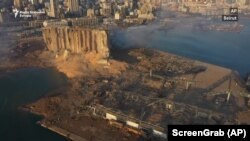 Пристаништето во Бејрут по експлозијата