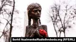Ukraine -- Monument to victims of the Holodomor in Ukraine in 1932-1933. Kyiv, 25Nov2017