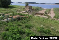 Acumulare folosită la irigații de lângă Brațul Borcea, județul Călărași