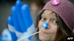 Улуу Британия -- "Ооба" деген өнөктүктүн бир катышуучусу. Эдинбург, Шотландия, 14-сентябрь, 2014