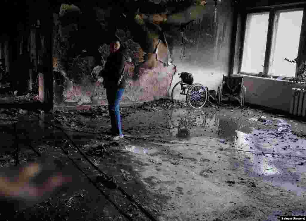 Будівля Інституту кардіології після російської атаки. Внаслідок обстрілу у медзакладі загинули медсестра та пацієнт