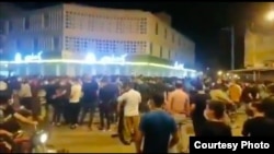 The protests also come as Iran struggles through another wave of the coronavirus pandemic and the economy suffers under U.S. sanctions. 