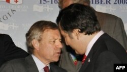 Mikheil Saakashvili i Jaap de Hoop Scheffer u Tbilisiju