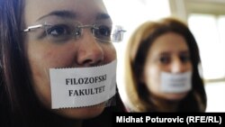 Protest na Filozofskom fakultetu u Sarajevu, 23. april 2012.