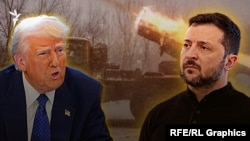 Donald Trump amerikai és Volodimir Zelenszkij ukrán elnök