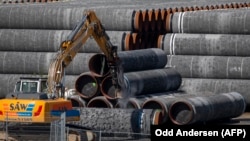 Труби для будівництва газопроводу «Північний потік-2» в німецькому порту Мукран, 7 вересня 2020 року