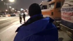 Orthodox Christmas At Moscow Truck Protest