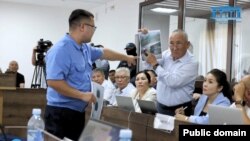 16 жастағы Шерзат Полаттың өліміне қатысты сот процесі. Талдықорған, 29 мамыр, 2025 жыл. Жоғарғы соттың телеграм-парақшасынан алынған сурет.