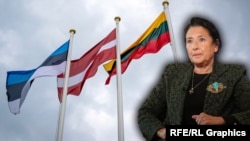 Саломе Зурабишвили и флаги стран Балтии