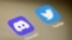 Discord and Twitter app icons 
