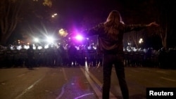 საპროტესტო აქცია რუსთაველის გამზირზე, 6-7 დეკემბრის ღამე, 2024 წელი