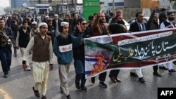 Исламабадда Ирандын аба соккуларына каршы нааразылык акциясы, 18-январь, 2024-жыл.