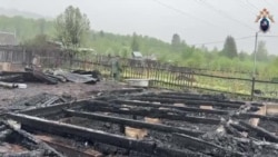 На месте взрыва в СНТ "Горный Байкал" в Байкальске.MOV