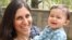 Nazanin Zaghari-Ratcliffe poses for a photograph with her daughter, Gabriella.