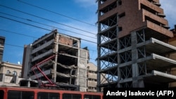 Fotoarhiv, porušena zgrada Generalštaba Vojske Srbije u centru Beograda