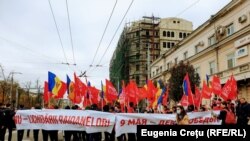 Moldova - Chișinău, mitingul socialiștilor în sprijinul lui Igor Dodon, înainte de al doilea tur al prezidențialelor. Vineri, 13 noiembrie, 2020