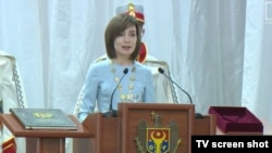 Președinta Maia Sandu vorbind la inaugurare. Chișinău, 23 decembrie 2020