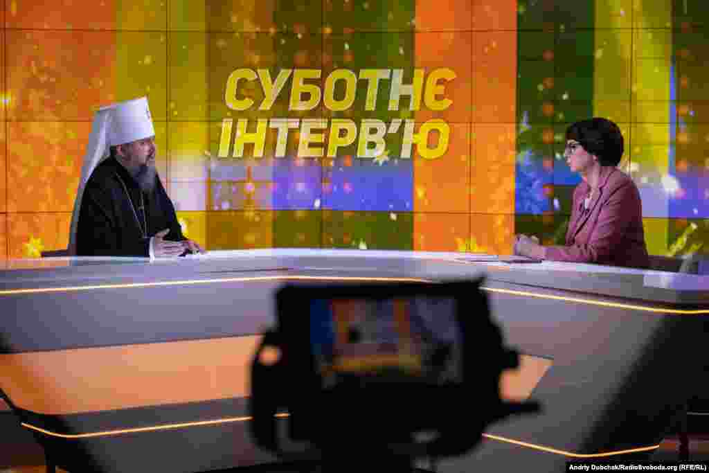 Глава Православної церкви України (ПЦУ) митрополит Київський і всієї України Епіфаній у гостях програми &laquo;Суботнє інтерв&#39;ю&raquo;, грудень, 2021 року&nbsp;&nbsp;