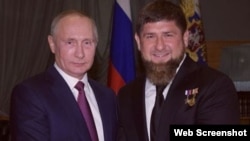 Președintele rus Vladimir Putin și liderul cecen Ramzan Kadîrov