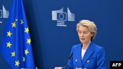 Президент Еврокомиссии Урсула фон дер Ляйен во время пресс-конференции по «Оборонному пакету» в штаб-квартире Европейской комиссии в Брюсселе 4 марта 2025 года