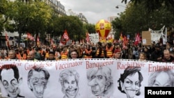 صحنه ای از اعتراض مردم فرانسه به طرح اصلاح قانون بازنشستگی