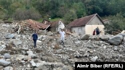 Selo Zlate kod Jablanice nakon poplava i klizišta koje su pogodile taj region u sjevernoj Hercegovini, 4. 10. 2024.