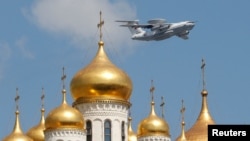 Літак А-50 під час військового параду у Москві, 24 червня 2020 року