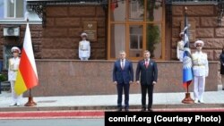 Лидеры Южной Осетии и Донецкой народной республики Анатолий Бибилов и Александр Захарченко