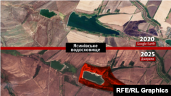 Обміління Ясинівського водосховища на окупованій території Донецької області