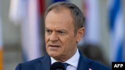 Poljski premijer Donald Tusk tokom konferencije za medije u Varšavi, 11. aprila 2024.