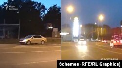 Слідом за ним на заправку заїжджає і авто охорони олігарха Ахметова