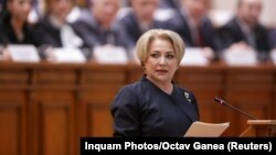 Premierul român Viorica Dăncilă în parlament