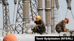 Kyrgyzstan – energy workers, Datka-Kemin, Chui energy, electro, light, Severoelectr, sever electr, energy line, generic, undated