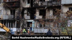 Дрон тийген турак үй. Киев, 26-октябрь, 2025-жыл.