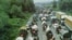 Croatia - Balkan War/Croatia War/Operation Storm, Serb refugees going towards Serbia, 1995