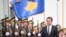 KOSOVO -- Newly elected Prime Minister of Kosovo Albin Kurti reviews Kosovo's honor guard during the handover ceremony in Pristina, February 4, 2020