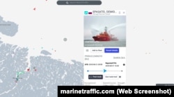 Останнє відоме місце розташування судна «Спасатель Демидов» у Баренцевому морі