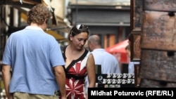 Turisti na Baščaršiji, avgust 2010