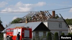 Дрондун сыныгы тийген турак үй. Польша, 10-сентябрь, 2025-жыл