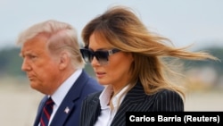 Donald és Melania Trump Ohióban 2020. szeptember 29-én