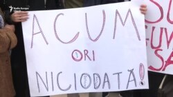 Protest față de moțiunea de cenzură a PSRM