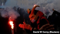 Акція проти COVID-19 в Празі, Чехія, 18 жовтня