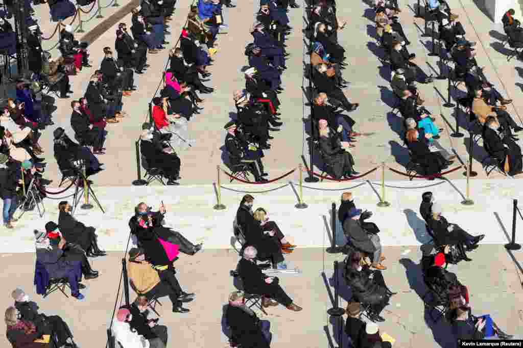 Mysafirët në ceremoninë e inaugurimit të Joe Bidenit si president i SHBA-së.&nbsp;