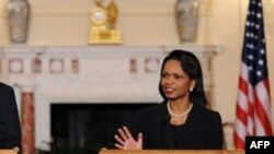 کاندوليزا رايس، وزير خارجه آمريکا.
(عکس از AFP)