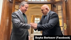 Снимка от срещата на Бойко Борисов с британския външен министър Дейвид Камерън на 14 февруари 2024 г.