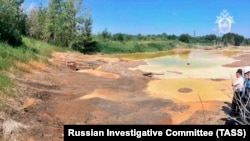 Район річки Кама поблизу міста Березники в Пермському краї після хімічного забруднення в липні 2020 року