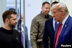 დონალდ ტრამპი და ვოლოდიმირ ზელენსკი. 16 ნოემბერი, 2024