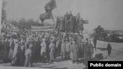 Manifestație a militarilor bolșevici români, Odesa, ianuarie 1918