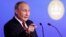 Russian President Vladimir Putin lashed out repeatedly at the United States and the European Union in a speech at the St. Petersburg International Economic Forum on June 17. 