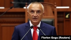 Presidenti i Shqipërisë, Ilir Meta gjatë një fjalimi të tij në Kuvendin e Shqipërisë. Foto nga arkivi.